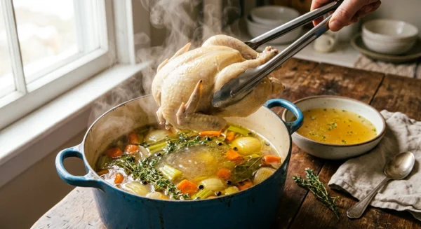 how long to boil a whole chicken
