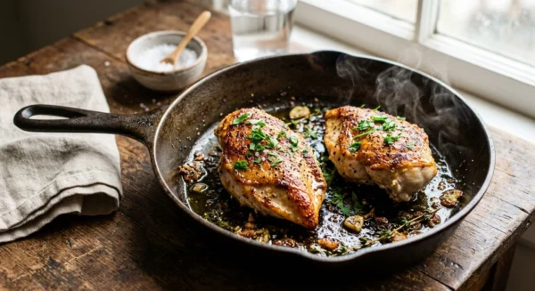 how to pan seared chicken breast